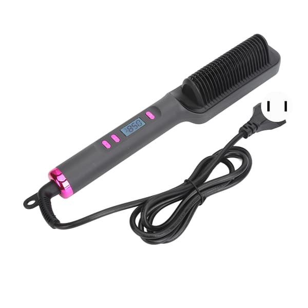 【NX】Rettebørste 3D-tenner Multi Temp-moduser PTC Jevn oppvarming Negativ ion Auto av Rettekam 110‑220V US-plugg