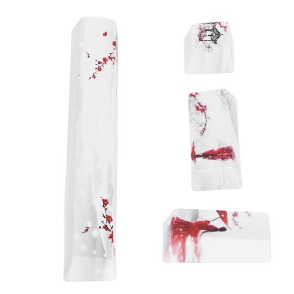 DIY Keycaps Kit Vinter Snow Plum Pattern Universal Mekaniskt tangentbordsbytestillbehör
