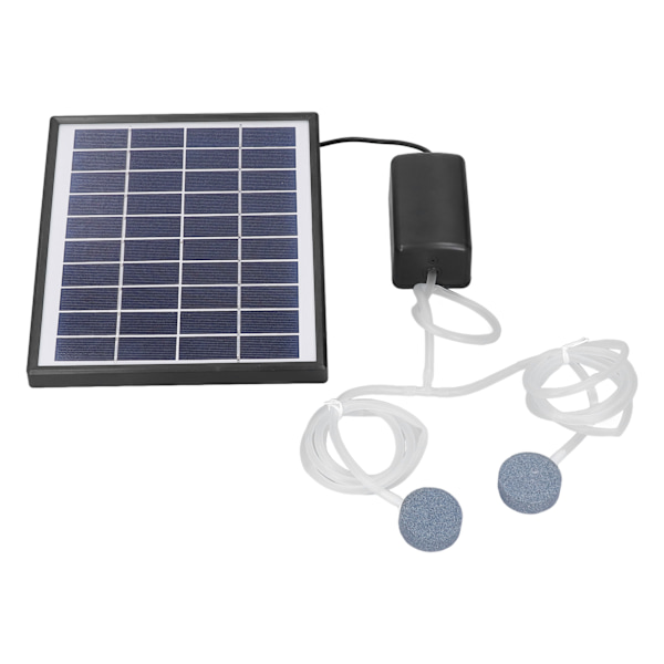10V 6W DC Mikro Solcelledrevet Damppumpe Justerbar Solcellepanel Fontene Luftpumpe Sett med Boble Stein