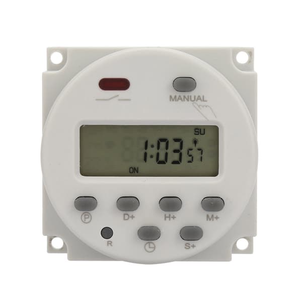 Liten typ 7 dagars programmerbar digital visningstimerswitch 1S~168h 5VA(5V DC)