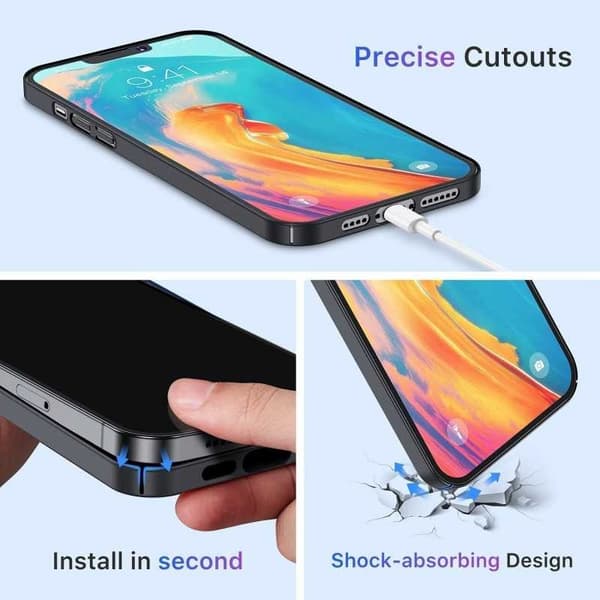 【NX】Kompatibel med iPhone 14 Pro Max Ultratunt Matt Svart Skal Basic V2 Rosenguld