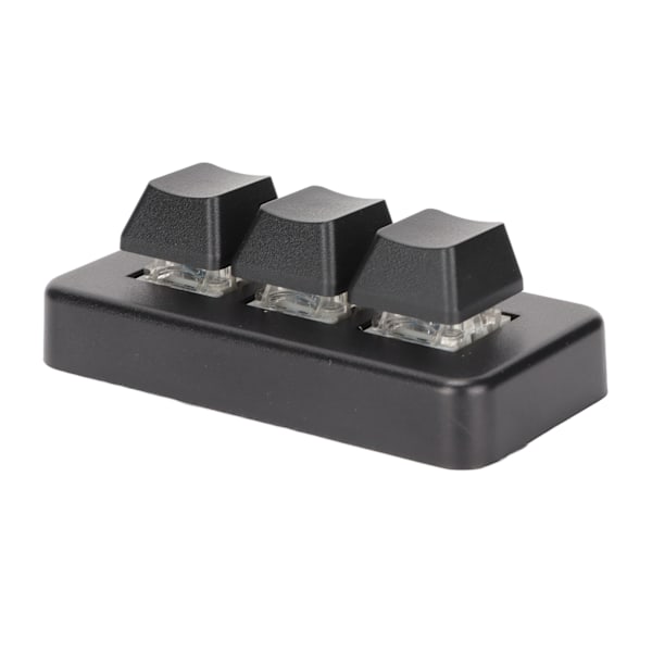 Knappsats med 3 tangenter RGB Bakgrundsbelyst 3 tangenter USB-gränssnitt Mini Mekanisk Programmerbar Plug and Play Macro-knappsats för dator Svart