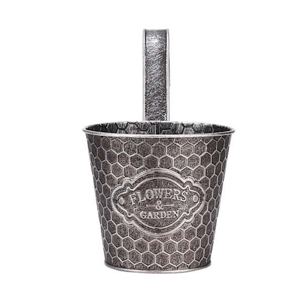 Väggkruka i metall Vertikal ribbad design Väggmonterad blomkruka