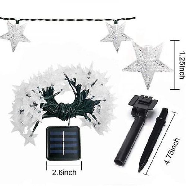 Vattentät Solar Powered String Led Lights Party Garden Outdoor white 39.4ft