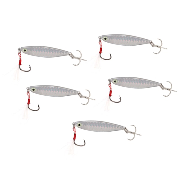 5 stk 20g Vib Fiske-Lokkemad Metal Vib Hård Fiske-Lokkemad Kunstige Hårde Lokkemad Falsk Agnsilv