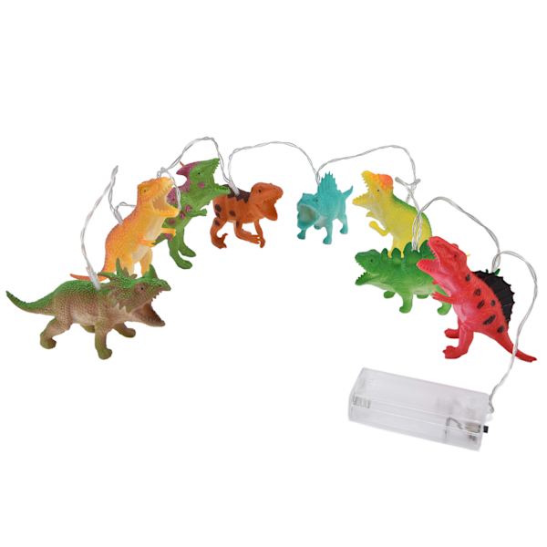 8 LED Dinosaur String Lights Batteridrivna String Lights Barn sovrum Tecknad Dekorativ lampa för jul födelsedag