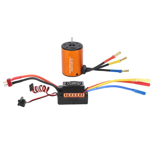 3650 4300KV Børsteløs Motor 60A ESC Opgraderingsdele Tilbehør til 1/10 RC Bilmodel
