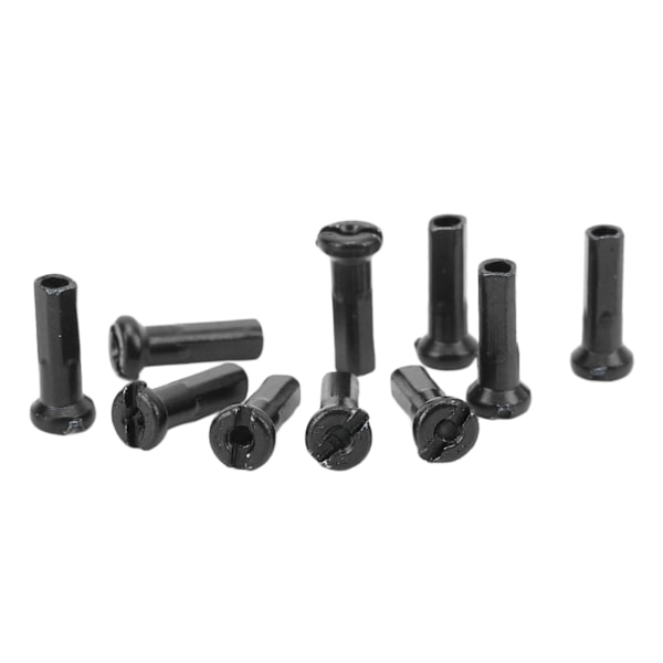 80 stk Cykel Ekerhatte Jern 14mm Mountain Road Cykling Ekernipler til 14G Ekertråd Sort