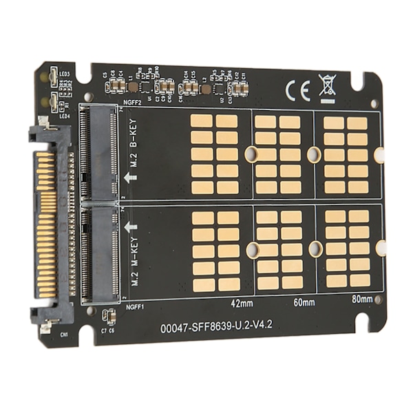 M.2 NVME SATA til U.2 adapterkort NVME SATA Dual Protocol M.2 til U.2 udvidelseskort til 2242 2260 2280 SSD