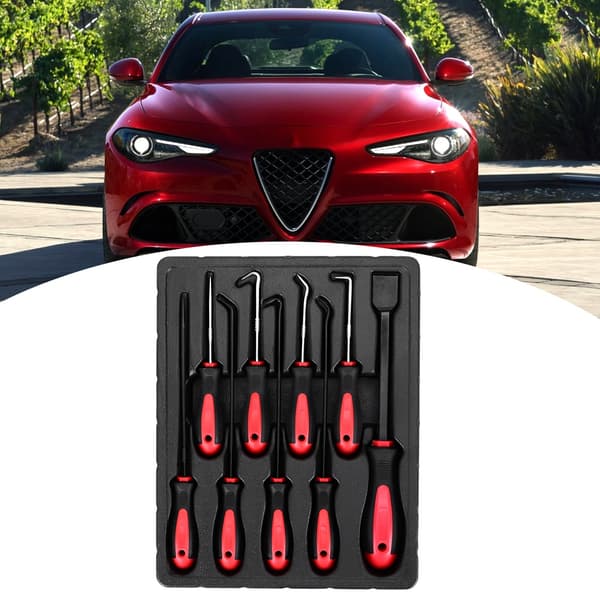 9st/Set Precision Pick Hook Set O Ring Seal Packning Puller Remover Verktyg Bil Auto