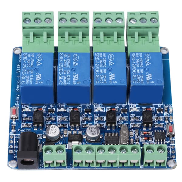 【NX】1. 4-kanals relæmodulkort STM8S103F3 mikrocontroller RS485 kommunikation