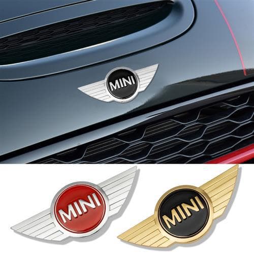 【NX】st sølvsvart passer til Mini New Hood Mini Cooper Emblem Badge