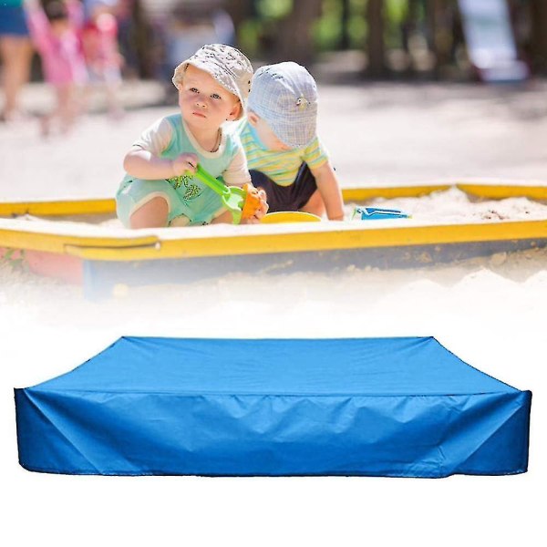 Cover med dragsko, fyrkantig dammsäker cover, vattentät sandlådaspool blue 180*180cm