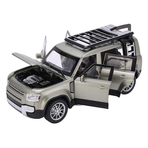 1:24 Maastoauto Alloy -malli Metalli Vetoauto Leikkiauto Äänellä ja Valolla Lapsille Poikien Lahjaksi Vihreä