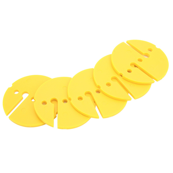 5 stk Dyklinjemarkør Grotte Dykmarkør Scuba Safety Rope Line Marker PVC rund form til undervandsgul