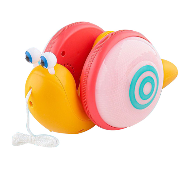 Snigel Draggleksak Snigel Toddler Hållbar ABS Draggleksak Dragande Sniglar Baby Musik Leksak för Bebisar i Åldern 1 Till 3 År Orange
