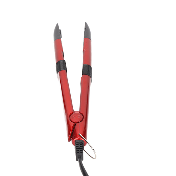 Hårforlængerjern Ergonomisk Professionel Holdbar Temperaturregulerende Hårkontakt Rød US-stik 110V