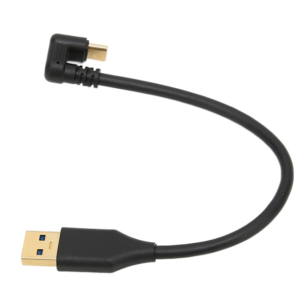 USB-kaapeli 5 Gbps USB 3.0A uros AMC tyyppiin C U-muotoinen kyynärpää ABS-datakaapeli latausdatansynkronointiin (0,2 m 0,66 jalkaa)