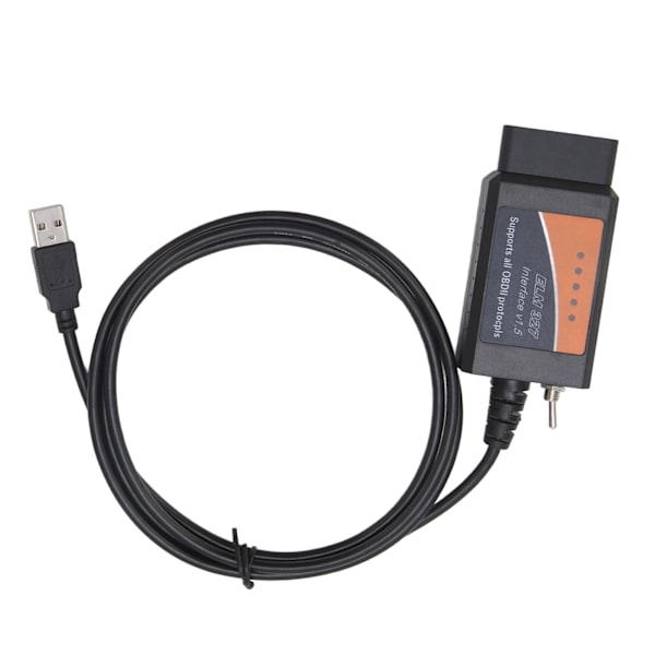OBD2 USB-sovitin ELM327 -koodillukijalle ja skannerille, diagnostiikkakaapeli FORScanille ja FoCCCukselle