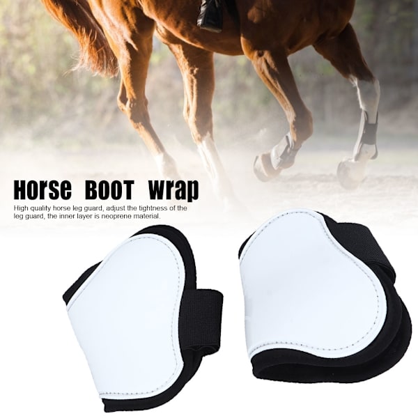 2ST Hvid Hest Springende Ben Støvle Beskyttelse Støtte Wrap Guard Professionel Rideudstyr Bagerste Benskydd