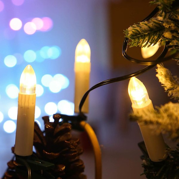 USB LED-lyslampe varm hvid LED flameløse julelysstrenge med træklemmer Julefestdekoration