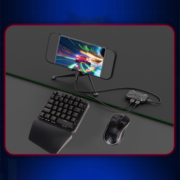 Tastaturkonverter Sæt Plug and Play Enhånds Spil Tastatur og Mus Combo med Konverter til PS5 til Switch