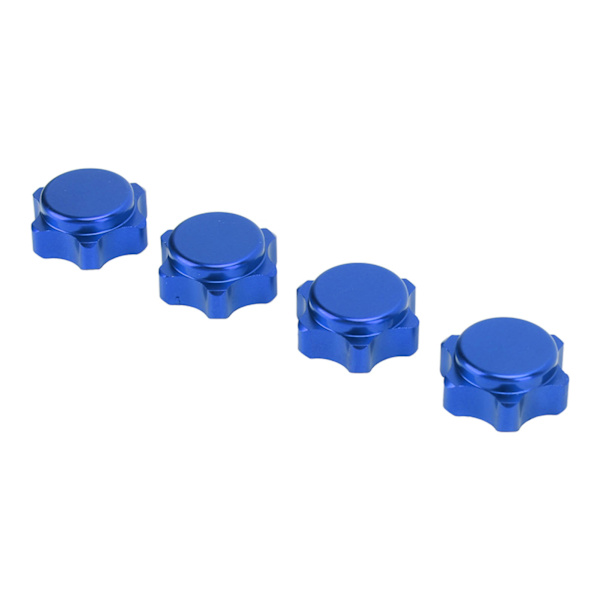 4 st 17mm Dammsäkra Mutterkåpor i Aluminium för 1/8 RC-Bil Hjulfälg Navmutterkåpor Blå