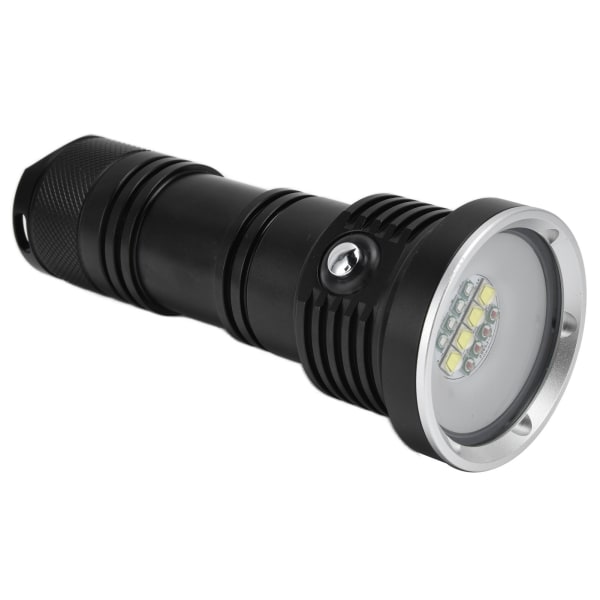 12LED lommelygte IP68 10000LM aluminium lommelygte med 3 lysfarver 5 lystilstande til dykning
