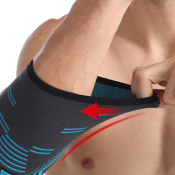 2 stk Fitness Albuebøjle Strikket Nylon Åndbar Elastisk Sommersport Albuekompressionstøtte