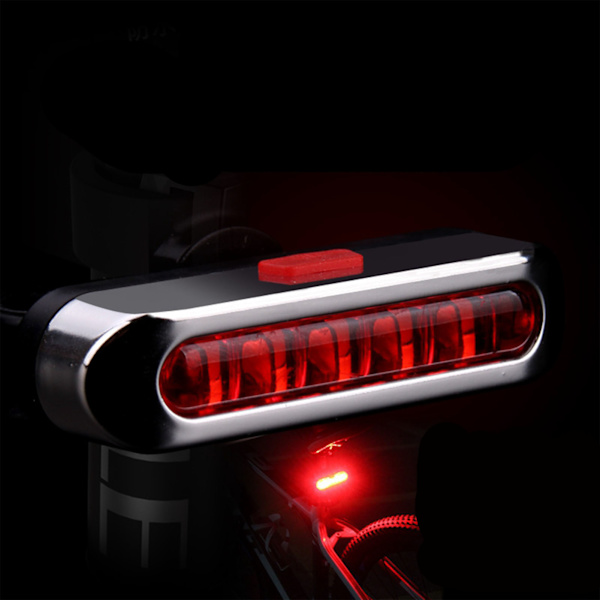 USB-oppladbart LED-baklys for sykkel, sykkelbaklys, sykkellys for nattkjøring, rød