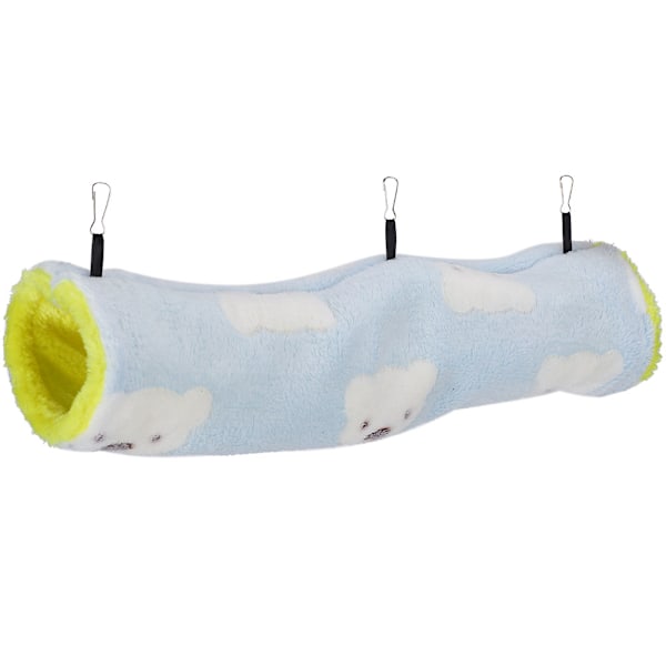 Små sällskapsdjur hängande tunnelsäng Hamster Nöje Lekhus Hängmatta Toy Blue BearL