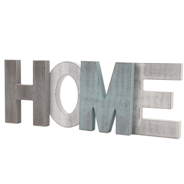 Trä HEM Sign Distressed Retro One Piece Design Utsökt trä bokstäver dekoration ornament