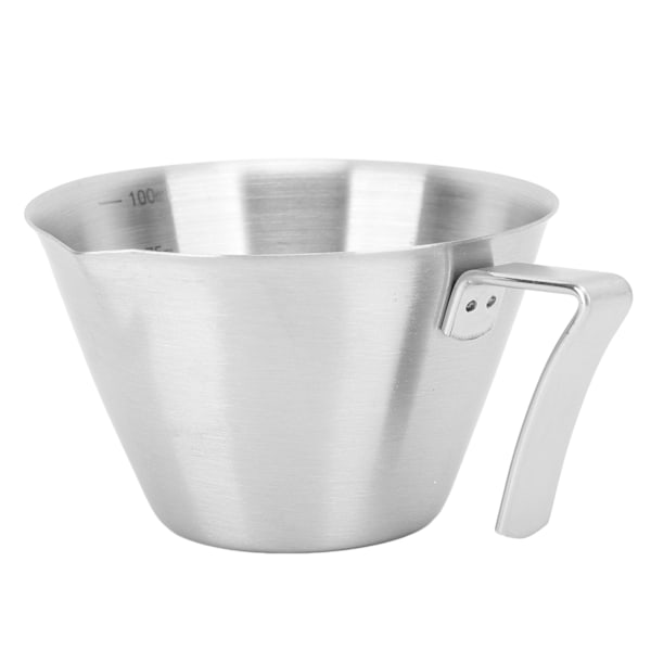 100ml 304 rostfritt stål kaffemätkopp Bärbar rostfri metallmätkopp för hemkafékontor Hotell Silver