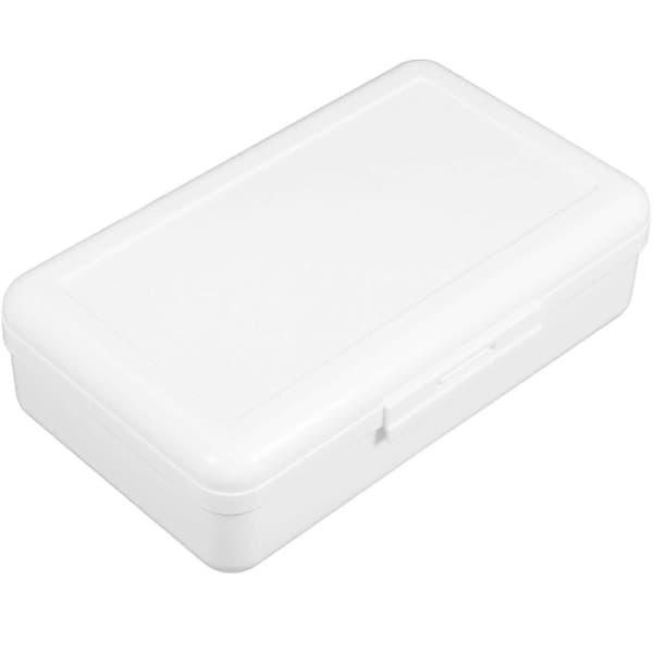 Vitt plastpennfodral för att organisera skolmaterial, 5-pack