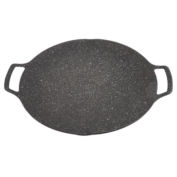 Koreansk BBQ-tallrik Barbecue Grill Non Stick Cirkulär Stekpanna för Hem Utomhusspis Universal Typ 33cm