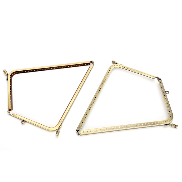 2 stk Metal Pung Ram Taske Spænde Lås Tilpasset DIY Tilbehør Legering L-formet Glat 18,5 cm