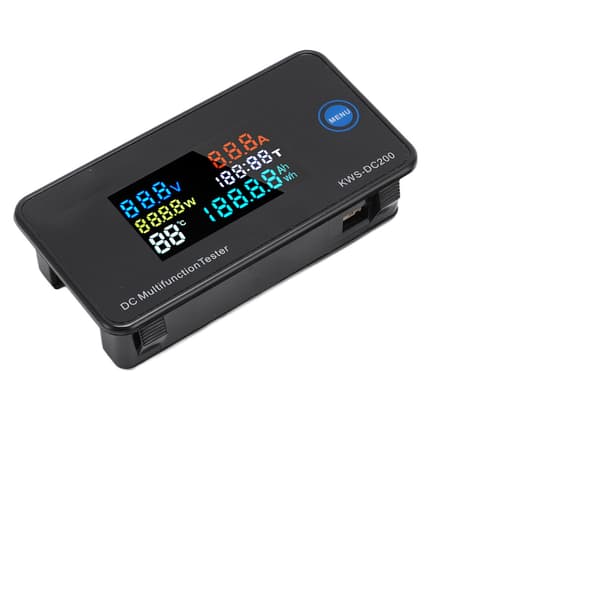 DC Digital Voltmeter Amperemeter DC200 50A LCD-fargeskjerm 7 i 1 Multifunksjon DC Multimeter Tester Kompatibel med fabrikklaboratoriet