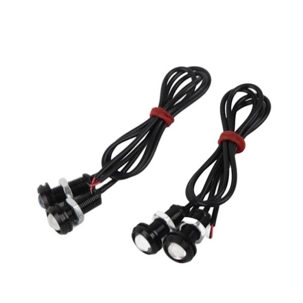 4 stk 18mm Eagle Eye LED-lamper Kørelys til bil Bagagerum Motorcykel Markeringlys Lampe Baglygter