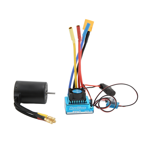 3650 2300KV Borstlös Motor med 120A Borstlös ESC Elektronisk Hastighetsregulator för 1/8 1/10 RC Bil