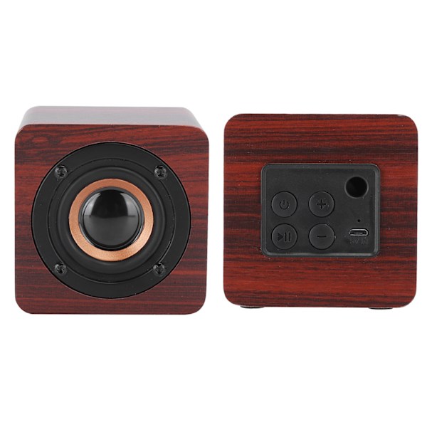 Bluetooth Mini Högtalare Portabel Trä Trådlös Högtalare Ljudsystem 3W Utomhushögtalare Säng Trä