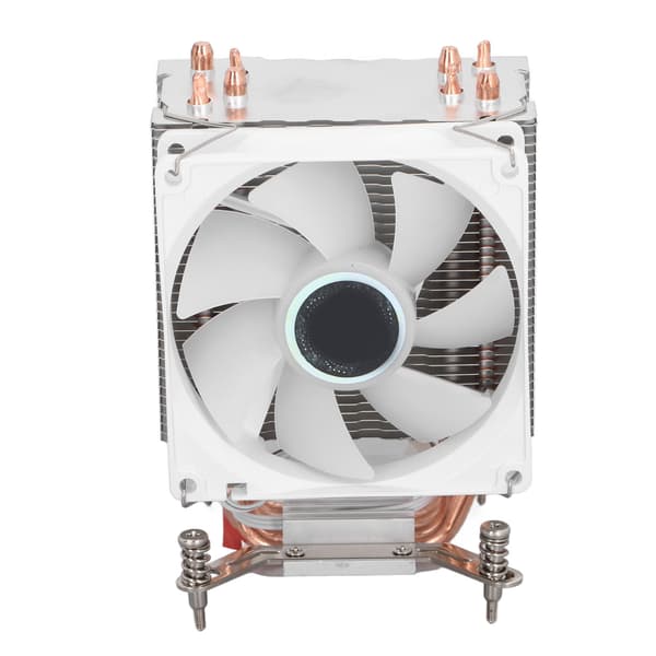 CPU køleventilator 3,5 tommer 4 varmerør 3 ben 12VDC 2000RPM Hydraulisk leje CPU luftkøler med bagplade Kompatibel med bundkort
