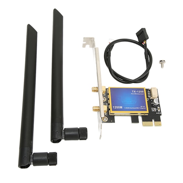 1200Mbps PCIEx1 WIFI-kortadapter Bluetooth 4.0 2.4Ghz 5Ghz Dual Band WiFi-nätverkskortadapter för PC