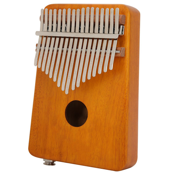 17 nycklar Kalimba Mahogny EQ Thumb Piano Inbyggd pickup med bärväska - Ren HornYellow