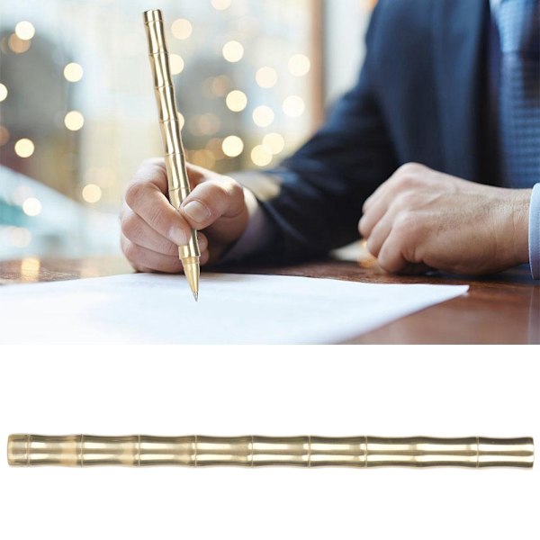 Monitoiminen messinkinen kuulakärkikynä Bambumalli Business Signature Writing Pen