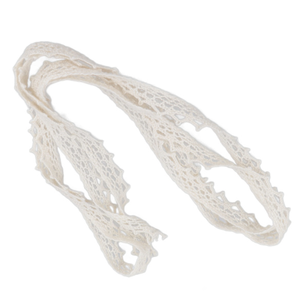 Spets Beige Pure Cotton Edge DIY Barnkläder Hattväska Tillbehör Wave Lace