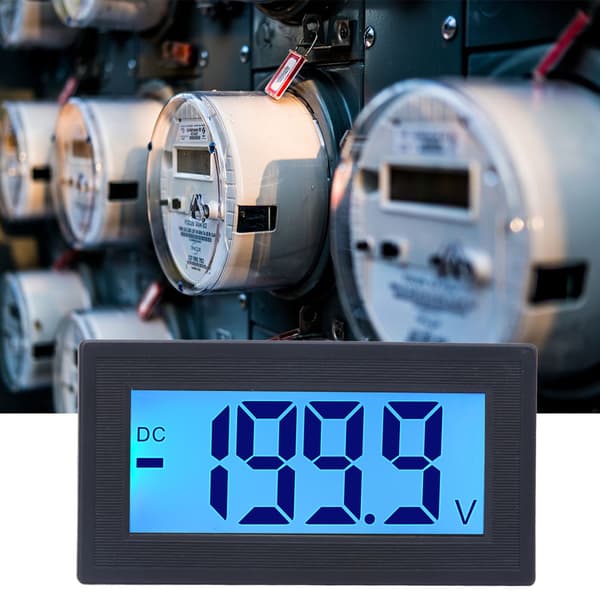 YB5135DB DC Digital Voltmeter LCD Display Spændingsmåler AC100-240V Strømforsyning DC 0-200V