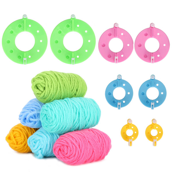 Pompom Maker Kit Färgglada Fluff Ball Weaver DIY 6 Färg Ull Garn Stickning Hantverk Presenter