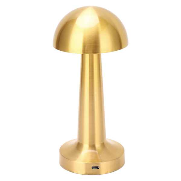 Sladdlös svampbordslampa USB uppladdningsbar 3 färger justerbar dimbar metall söt sänglampa för barn amning barnkammare guld