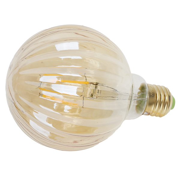 G95 Retro Glødepære E27 4W 220V Vandmelonformet LED-Glødepære Pære Dekorativ Belysning Varmt Lys (Guld)