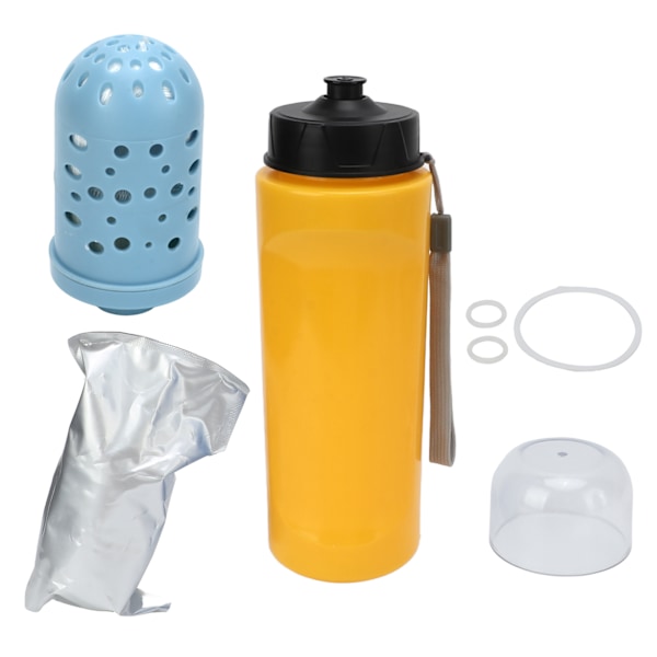 Filtrerat Vattenflaska Utomhus Bärbar Vattenflaska med Filter för Resor Vandring Ryggsäck Camping 750ml Gul